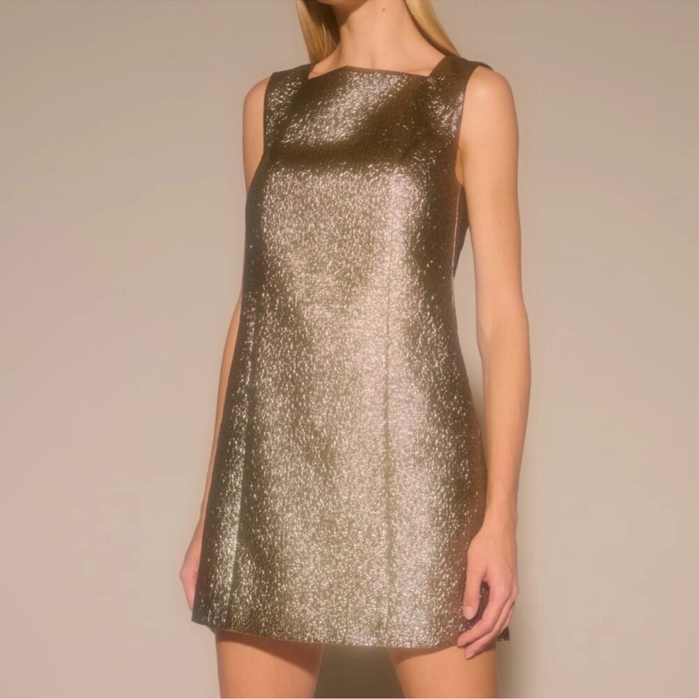 NWT Abercrombie & Fitch Elegant Gold Sleeveless Dress